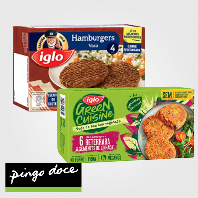 Hambúrgueres e carne congelada