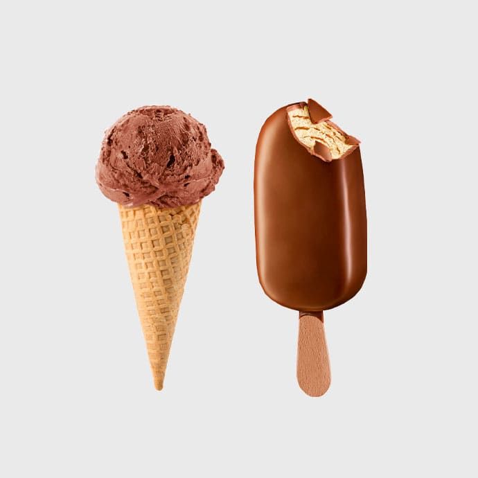 Lody na patyku, rożki