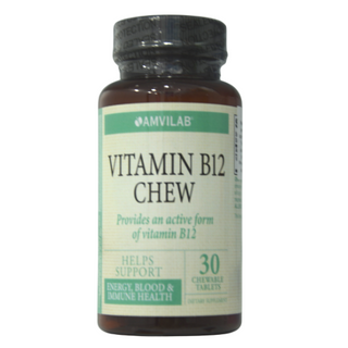 ვიტამინი B-12 ამვილაბი ტაბლეტი საღეჭი #30 0 Vit B12 tab shewab #30