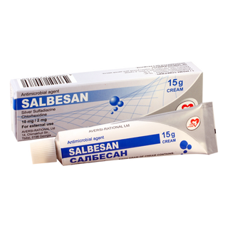 სალბესანი კრემი 10მგ+2მგ/1გრ 15გრ ტუბი #1 0 Salbesan cream 10mg+2mg/1gr 15gr