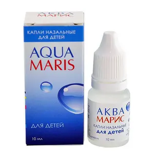 აქვა მარისი წვეთები ცხვირის 10მლ ფლაკონი  #1 0 Aqua Maris 10ml nazal drops for children #1