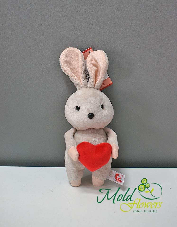 Iepuraș Bunny gri h=21 cm