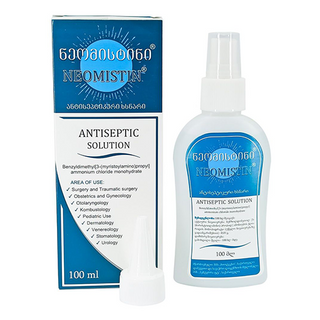 ნეომისტინი ხსნარი ადგილობრივი გამოყენების 0.01% 100მლ ფლაკონი  #1 0 Neomistini sol 0.01% 100ml#1