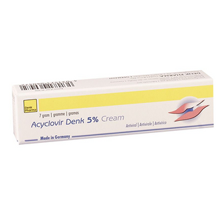 აციკლოვირი დენკი კრემი 5% 7გრ ტუბი #1 0 Acyclovir Denk 5% cream 7gr #1