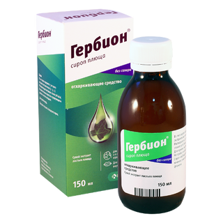 ჰერბიონი სურო უშაქრო სიროფი 150მლ ფლაკონი #1 0 Gerbion syrup ivy 150ml