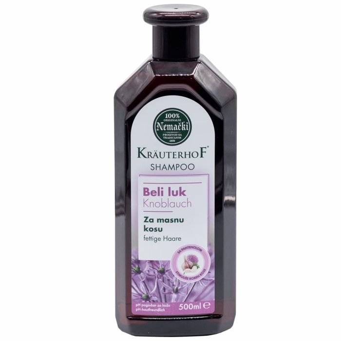 KRAUTERHOF Šampon Beli luk za jačanje kose 500ml