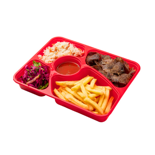 Шаурма на тарелке говядина 