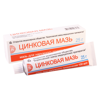 თუთიის მალამო 10% 25გრ ტუბი #1 0 Zinci unguentum 10% 25g #1