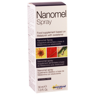 ნანომელი-მელატონინი სპრეი სუბლინგვალური 0.5მგ 30მლ ფლაკონი #1 0 Nanomel spray 30ml #1