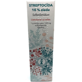სტრეპტოციდის მალამო 10% 30გრ ტუბი #1 0 Streptocid ointment 10% 30gr