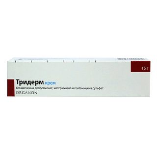 ტრიდერმი კრემი 15გრ ტუბი #1 0 Triderme cream 15g