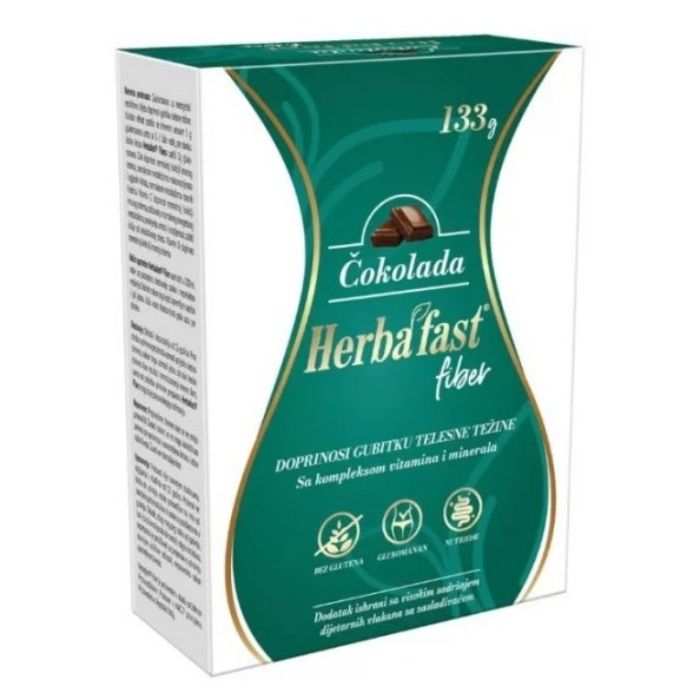 Herbafast® Fiber - čokolada, 10 kesica