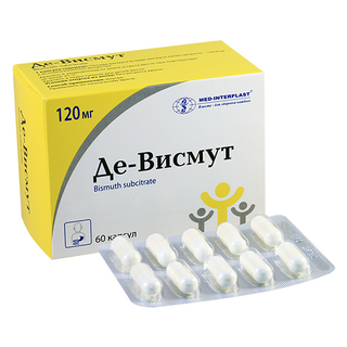 დე-ვისმუტი კაფსულა 120მგ #60 0 De-bismuth caps 120mg #60
