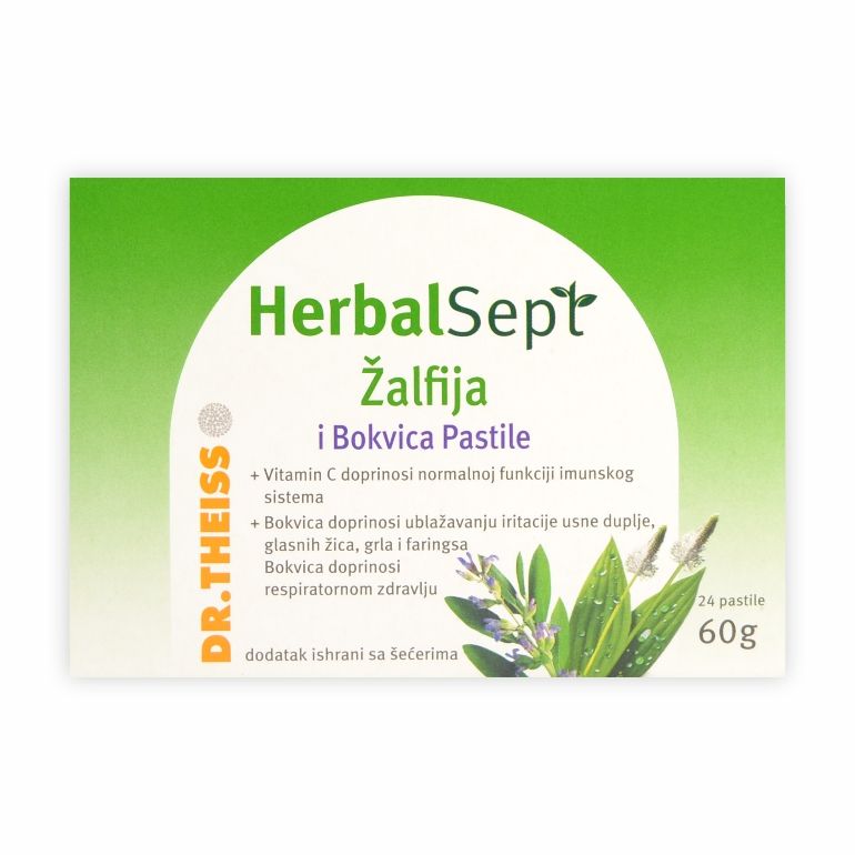 *Dr. Theiss Herbalsept Žalfija i Bokvica pastile, 24kom.