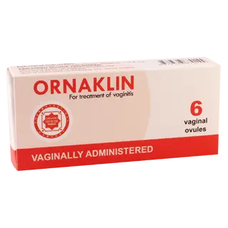 ორნაკლინი სანთელი ვაგინალური 100მგ #6 0 Ornaklin supp vagin #6