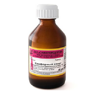 ქაფურის სპირტ ხსნარი 10% 40მლ ფლაკონი #1 0 Spiritus Camphoratus 10% 40ml