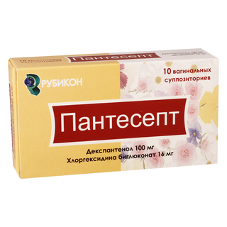 პანტესეპტი სანთელი ვაგინალური 100მგ+16მგ #10 0 Pantesept vagin supp 100mg+16mg #10