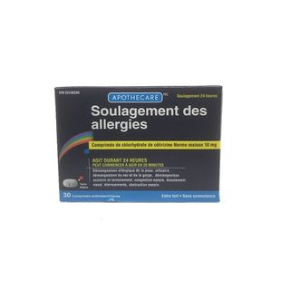 ცეტირიზინი-APO/ალერგი რილიფ/ ტაბლეტი 10მგ #30 0 Cetirizin-APO /Allergy Relief/ tab 10mg #30