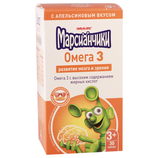 მარსიანჩიკი ომეგა 3 კაფსულა #30 0 Martians with omega 3 caps #30