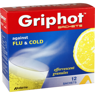 გრიპ ჰოთი ფხვნილი ორალური ხსნარის მოსამზადებლად პაკეტი #12 0 Grip Hot pow #12