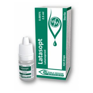 ლატასოპტი წვეთები თვალის 0.005% 2.5მლ ფლაკონი #1 0 Latasopt eye drops 0.005% 2.5ml #1