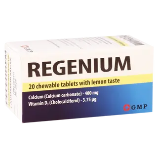 რეგენიუმი ტაბლეტი საღეჭი 400მგ+150სე #20 0 Regenium tab chewable #20