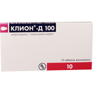 კლიონ-დ სანთელი ვაგინალური 100მგ+100მგ #10 0 Klion D tab vag 100mg+100mg #10