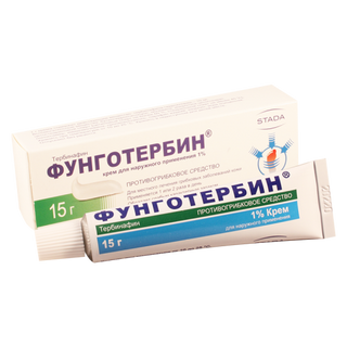 ფუნგოტერბინი კრემი 1% 15გრ ტუბი #1 0 Fungoterbin cream 1% 15gr
