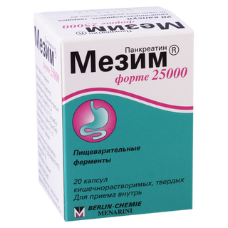 მეზიმ ფორტე კაფსულა 25000სე #20 0 Mezym forte caps 25000 #20