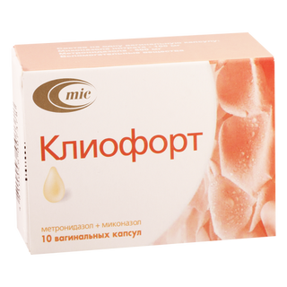 კლიოფორტი კაფსულა ვაგინალური 500მგ+100მგ #10 0 Kliofort caps vagin 500mg+100mg #1