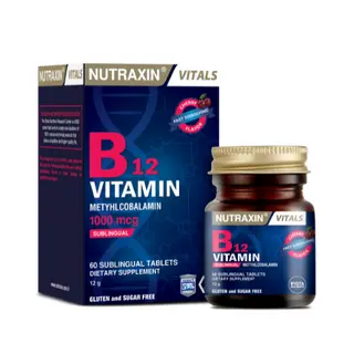 ნუტრაქსინი ვიტ B-12 ტაბლეტი საღეჭი 1000მკგ #60 0 Nutraxin Vitamin B-12 tablet 1000mcg #60