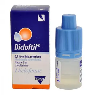 დიკლოფტილი წვეთები თვალის 0.1% 5მლ ფლაკონი #1 0 Dicloftil eye drops 0.1% 5ml #1