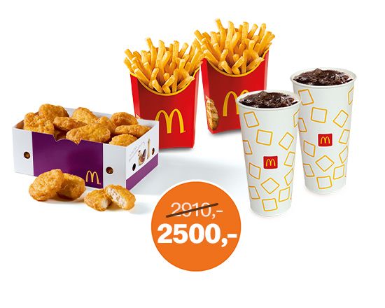 McNuggets 20, dva velika pomfrita i dve velike coca cole