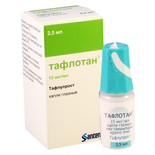 ტაფლოტანი წვეთები თვალის 15მკგ/1მლ 2.5მლ ფლაკონი #1 0 Taflotan eye dr 15mg/ml 2.5ml