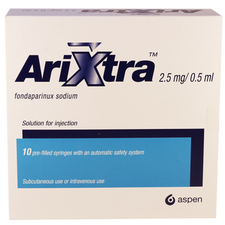 არიქსტრა ხსნარი საინექციო 2.5მგ/0.5მლ მზა შპრიცი #10 0 Arixtra amp 2.5mg/0.5ml #10