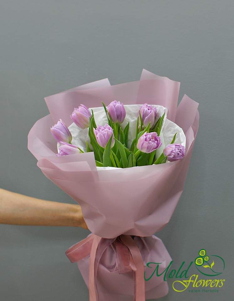 Buchet din lalele de tip bujor "Armonia"