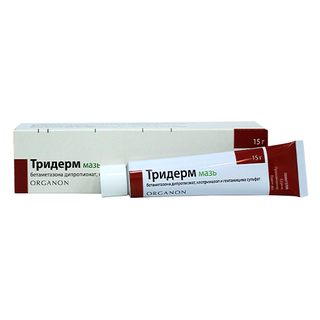 ტრიდერმი მალამო 15გრ ტუბი #1 0 Triderme ointment 15g