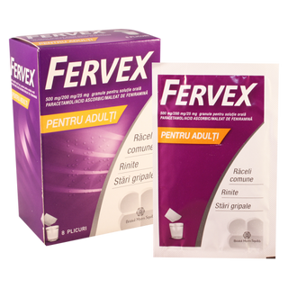ფერვექსი შაქრით ფხვნილი ორალური ხსნარის მოსამზადებლად პაკეტი #8 0 Fervex #8 powd.