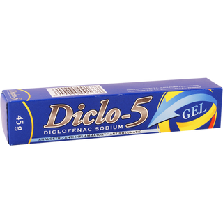 დიკლო-5 გელი 5% 45გრ ტუბი #1 0 Diclo 5 gel 5% 45g #1