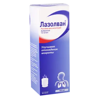 ლაზოლვანი ხსნარი საინჰალაციო 7.5მგ/1მლ 100მლ ფლაკონი #1 0 Lasolvan 7.5mg/1ml 100ml inhal solution #1