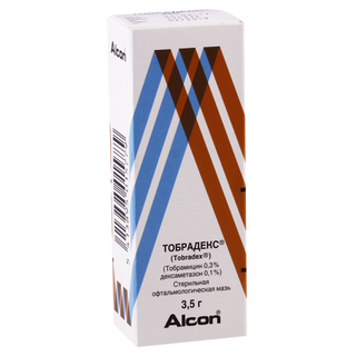 ტობრადექსი მალამო თვალის (3მგ+1მგ)/1გრ 3.5გრ ტუბი #1 0 Tobradex eye ointment 3.5gr