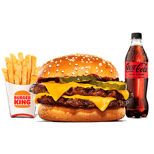 Menú Doble Cheeseburger BBQ