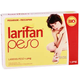 ლარიფანი პესო პესარია ვაგინალური 1.5მგ #5 0 Larifan peso 1.5mg vag #5