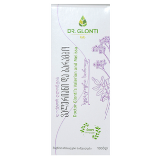 ვალერიანის და ბარამბოს დოქტორ ღლონტის სიროფი 100მლ ფლაკონი #1 0 Valerianae end melissa syrup 100ml #1