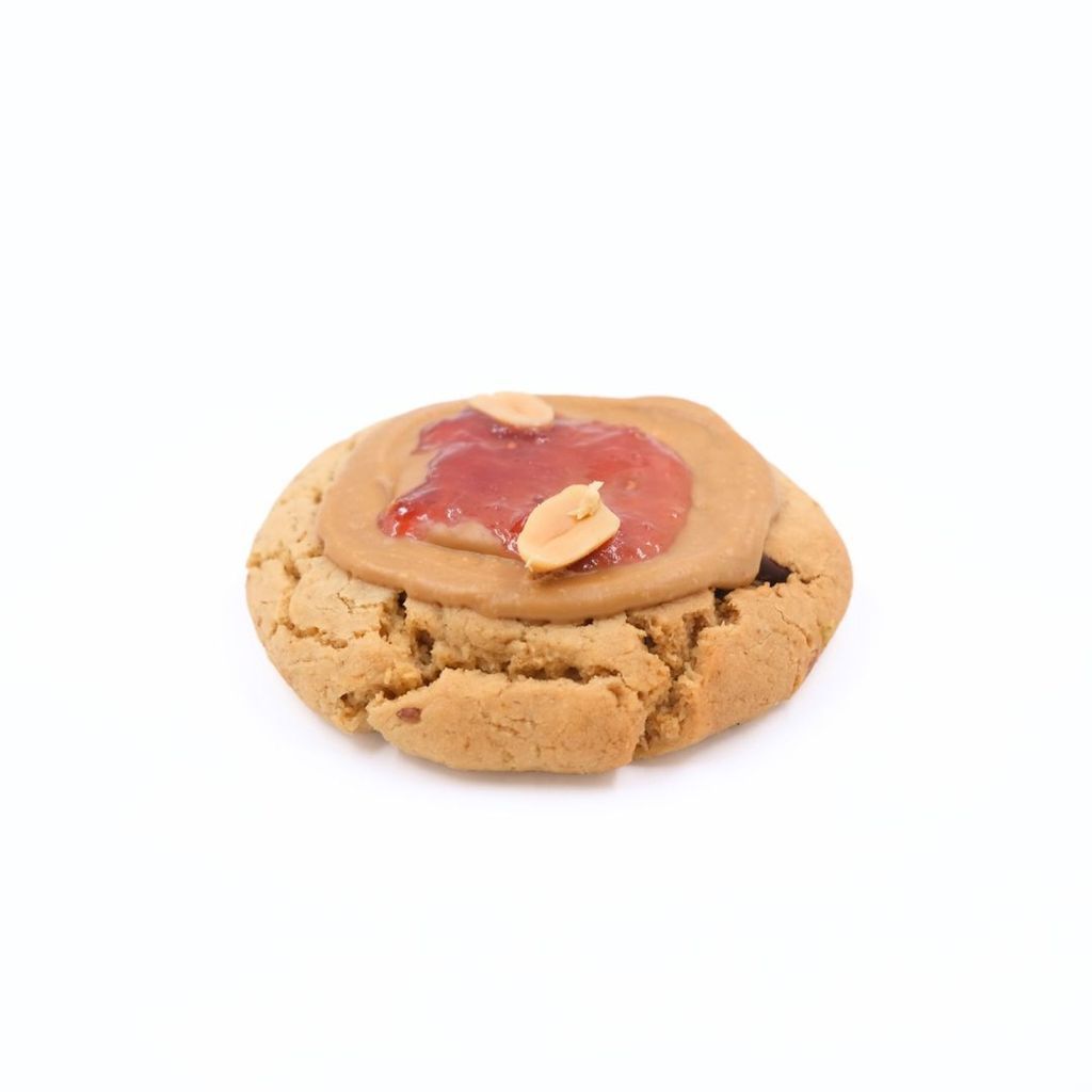 Cookie de Cacahuete y Frambuesa Vegana y Sin Gluten
