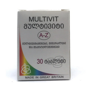 მულტივიტი A-Z ტაბლეტი  #30 0 Multiviti A-Z tab #30