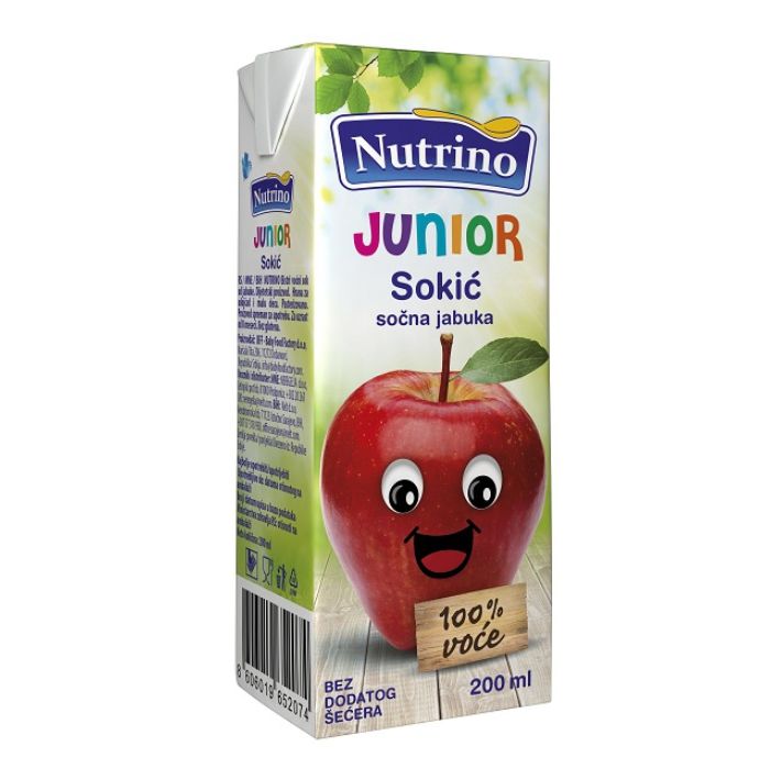 Nutrino junior sokic socna jabuka 200ml