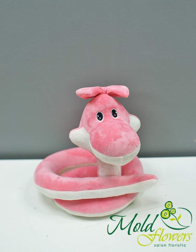 Sarpe roz cu fundita h=30 cm