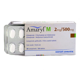 ამარილი M ტაბლეტი 2მგ+500მგ #30 0 Amaril M tab 2mg+500mg #30