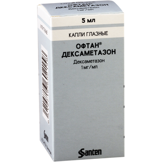ოფთან-დექსამეტაზონი წვეთები თვალის 0.1% 5მლ ფლაკონი #1 0 Oftan Dexametazon 0.1% 5ml #1